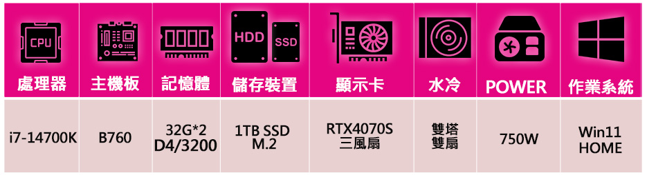 微星平台 i7二十核 RTX4070 SUPER G WiN