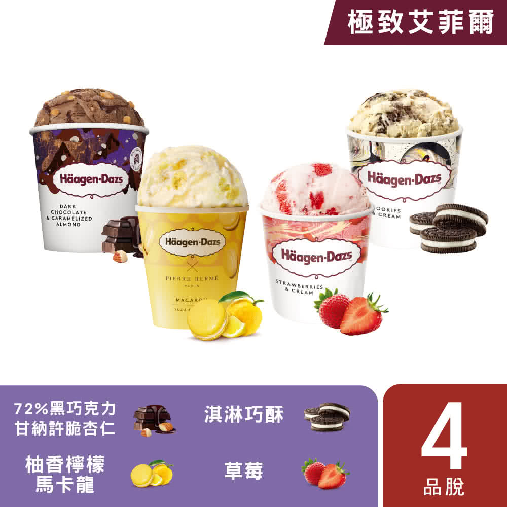 Haagen-Dazs 哈根達斯 即期良品 極致寵愛品脫4入