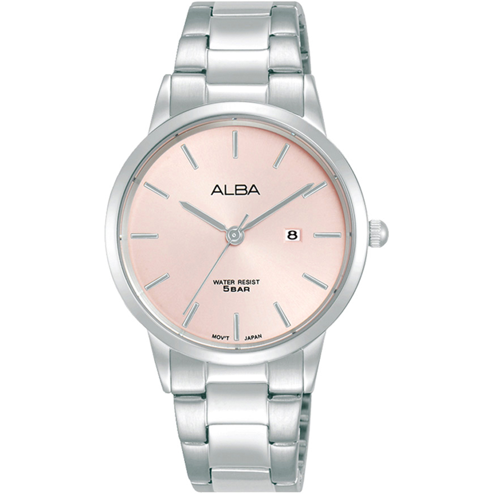 ALBA 雅柏 Fashion系列 粉色 大三針簡約時尚腕錶