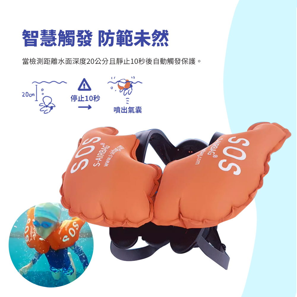 Suniwin AI人工智慧防溺水安全氣囊AI99(泳具/ 