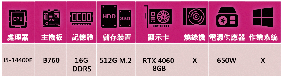 華碩平台 i5十核GeForce RTX4060{三心之意A