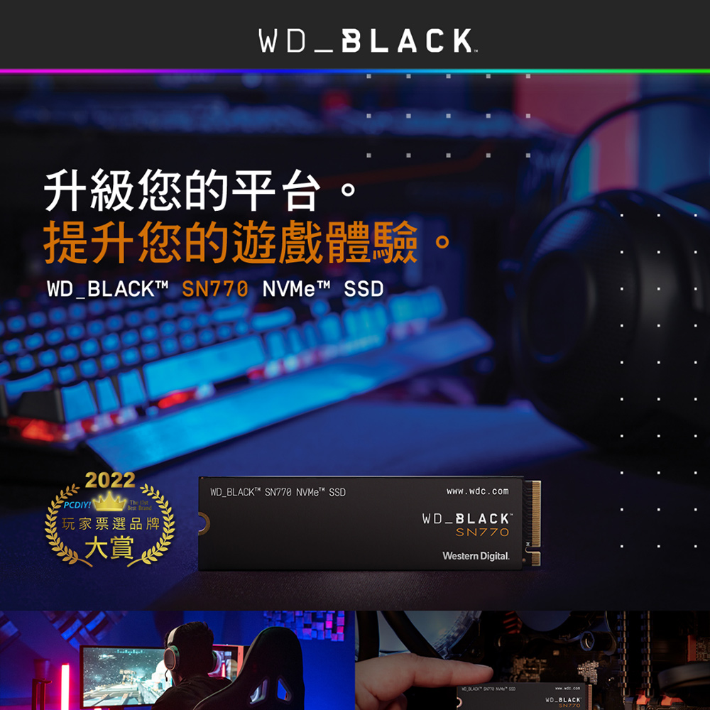 WD 威騰 WD BLACK 黑標 SN770 1TB Ge