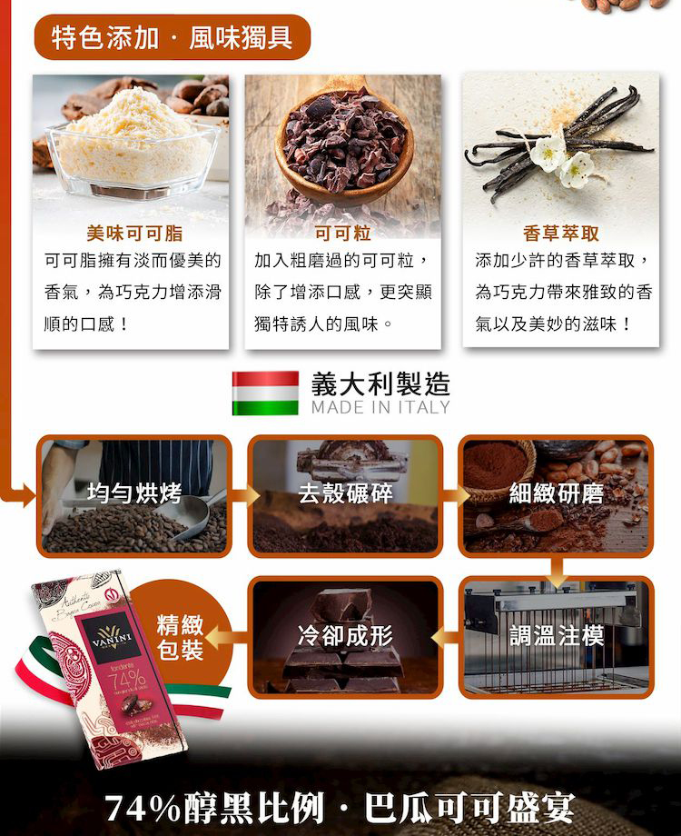 74%醇黑比例巴瓜可可盛宴