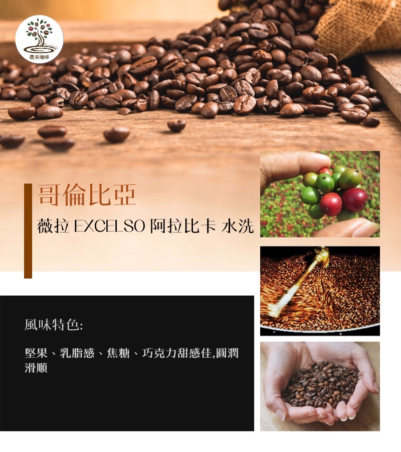 微美咖啡 哥倫比亞 薇拉 EXCELSO 阿拉比卡 水洗 中