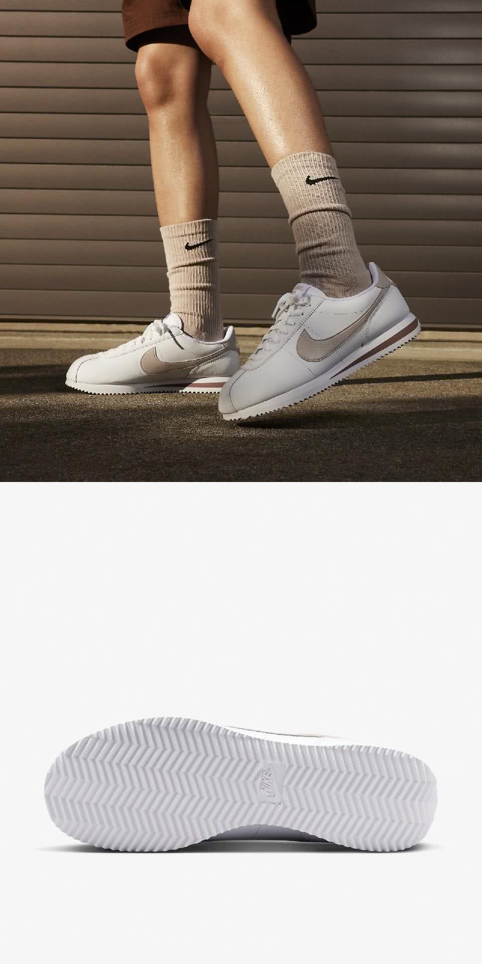 NIKE 耐吉 休閒鞋 Wmns Cortez 女鞋 白 奶