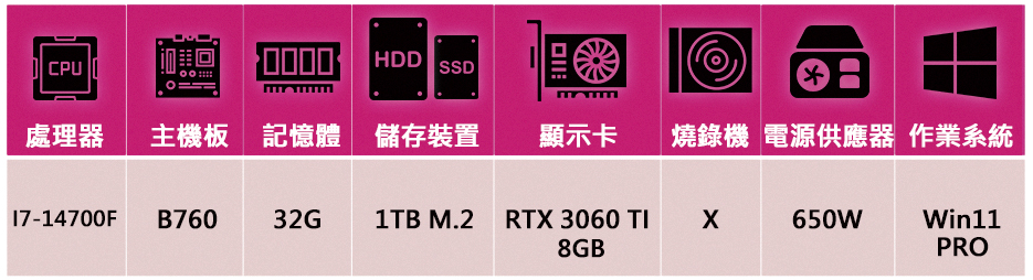微星平台 i7廿核GeForce RTX3060TI Win
