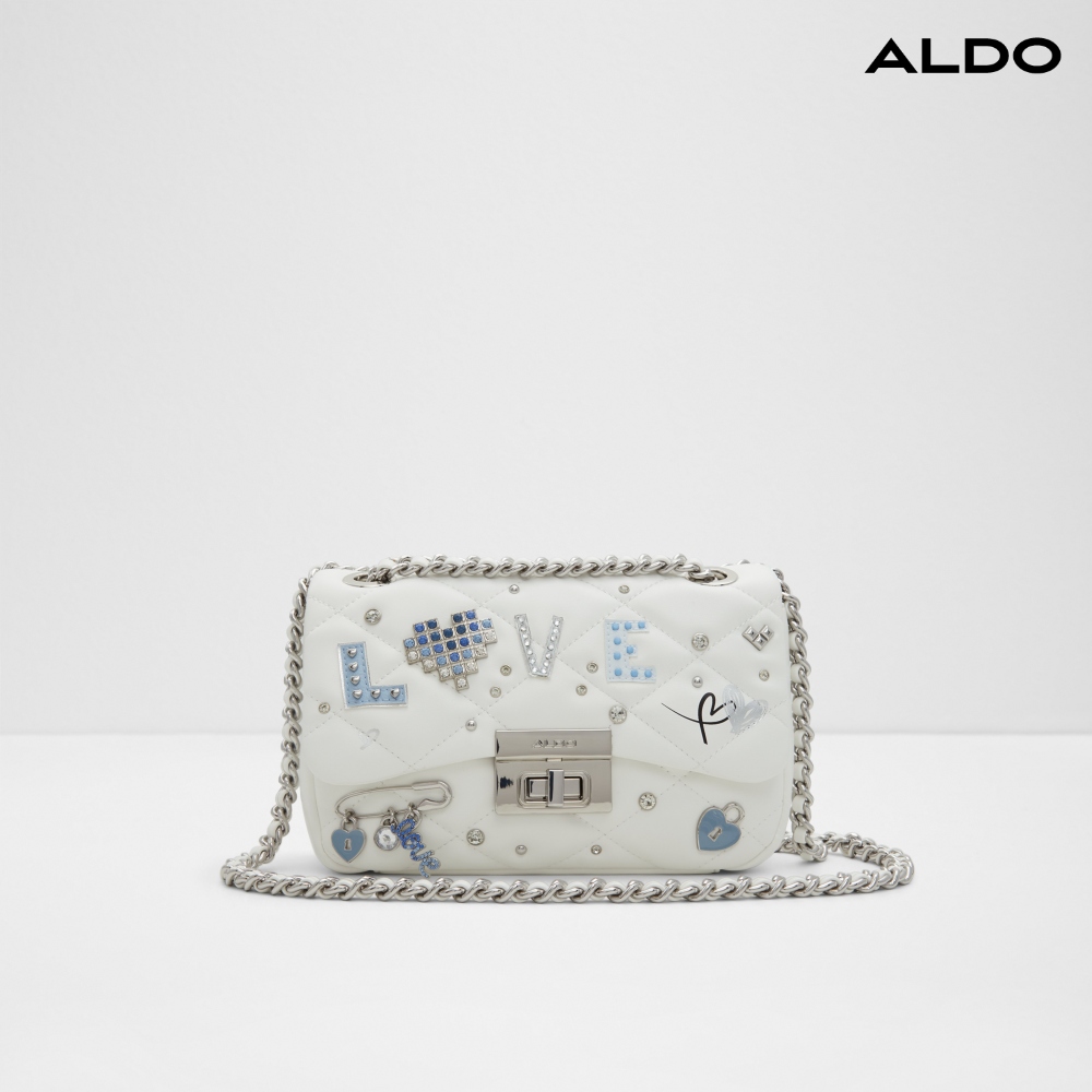 ALDO DIGILOVEBAG-菱格設計愛心水鑽裝飾斜背包