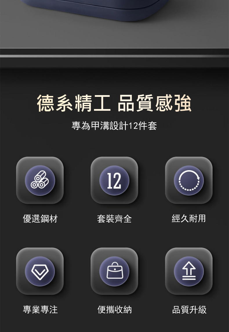 專為甲溝設計12件套