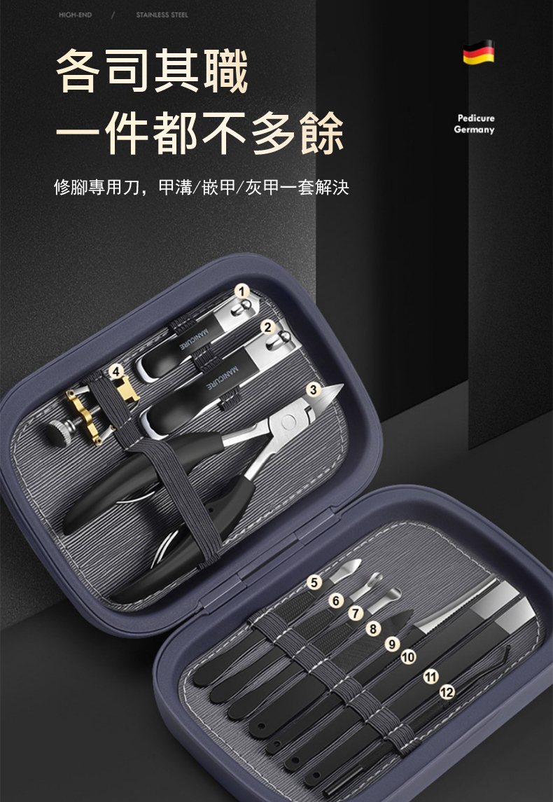 各司其職 一件都不多餘 修腳專用刀,甲溝嵌甲灰甲一套解決 