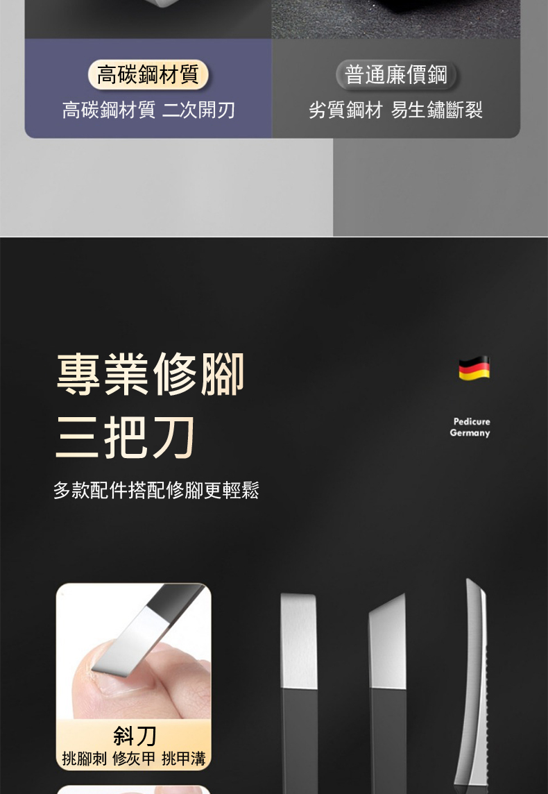 多款配件搭配修腳更輕鬆