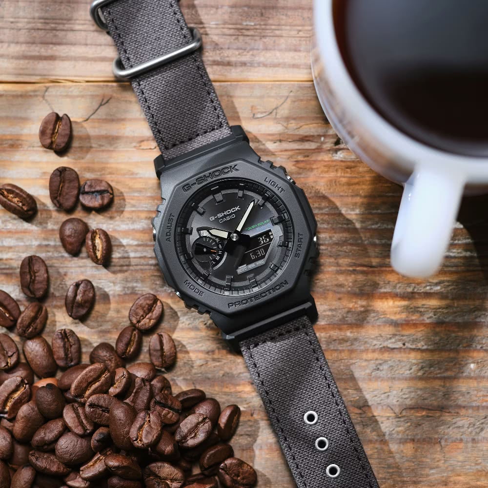 CASIO 卡西歐 藍芽多功能環保時尚潮流腕錶 咖啡棕 45