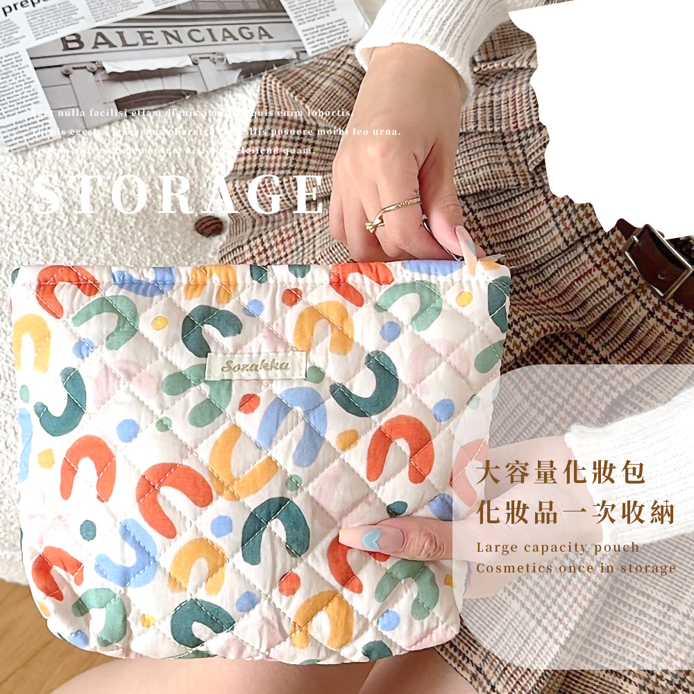 大容量化妝包 化妝品一次收納 