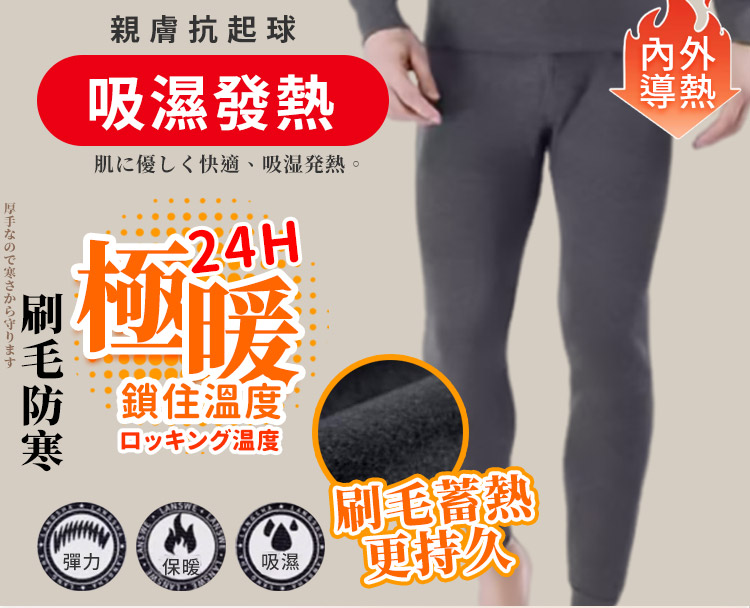 DF 生活館 台灣製刷毛防寒蓄熱保暖褲 - 多規格可選折扣推