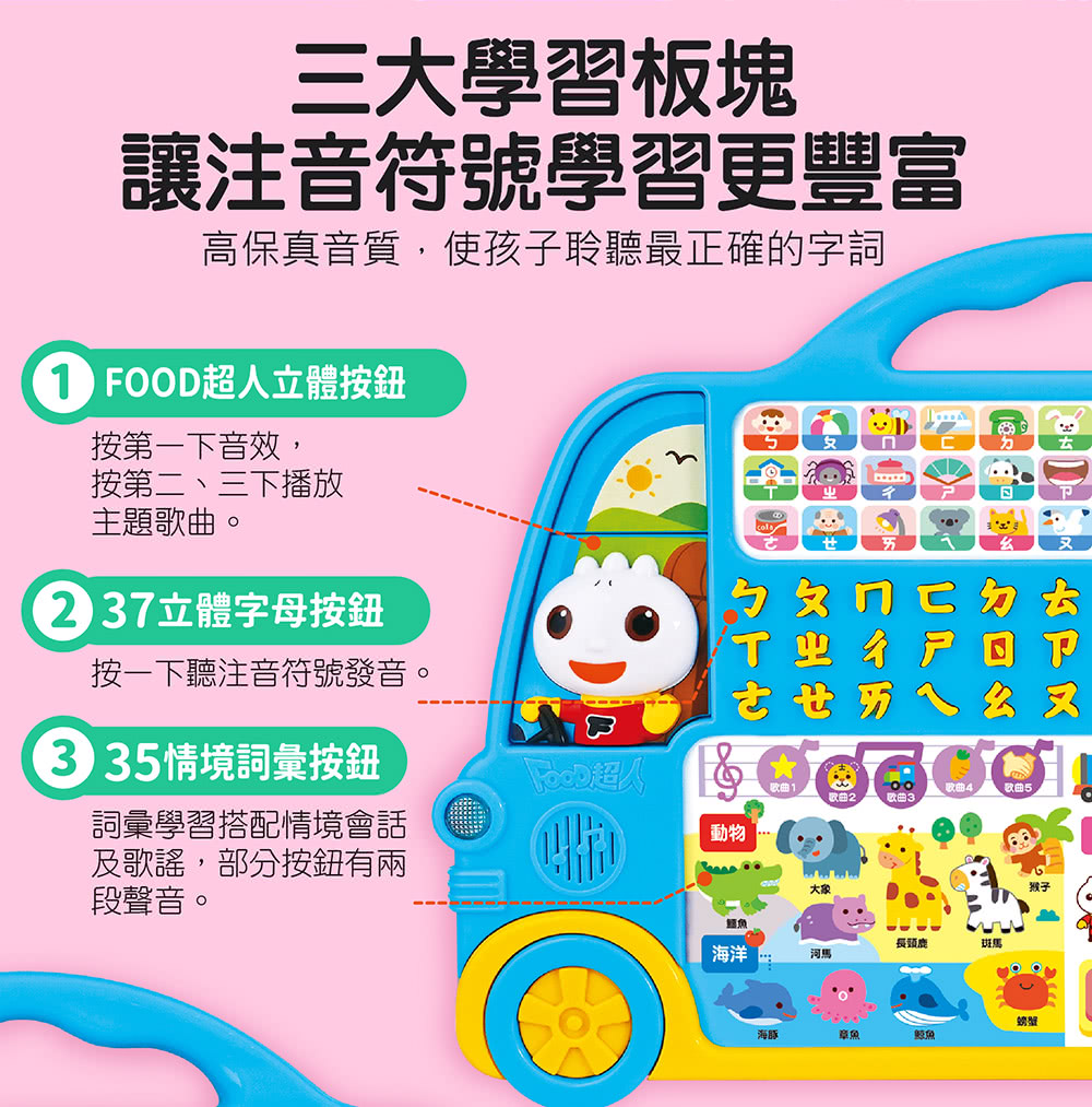 高保真音質,使孩子聆聽最正確的字詞