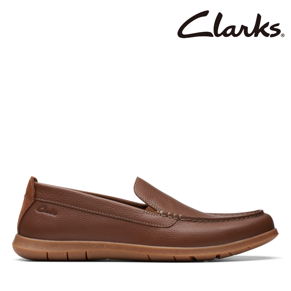 Clarks 男鞋 Flexway Step 全皮面簡約設計