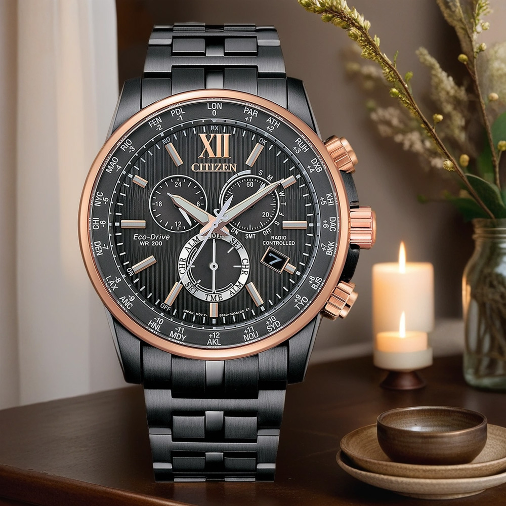 CITIZEN 星辰 亞洲限定款 光動能電波計時手錶 新年禮