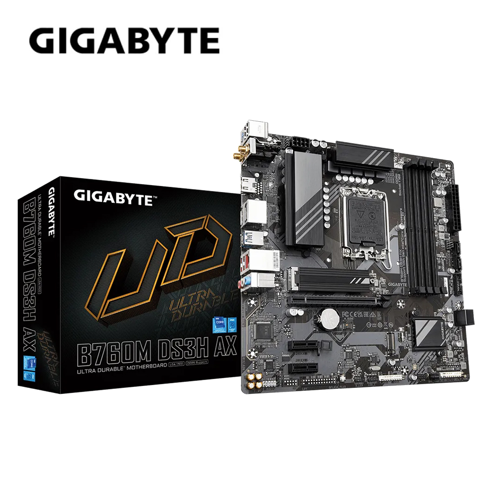 GIGABYTE 技嘉 B760M DS3H AX 主機板+