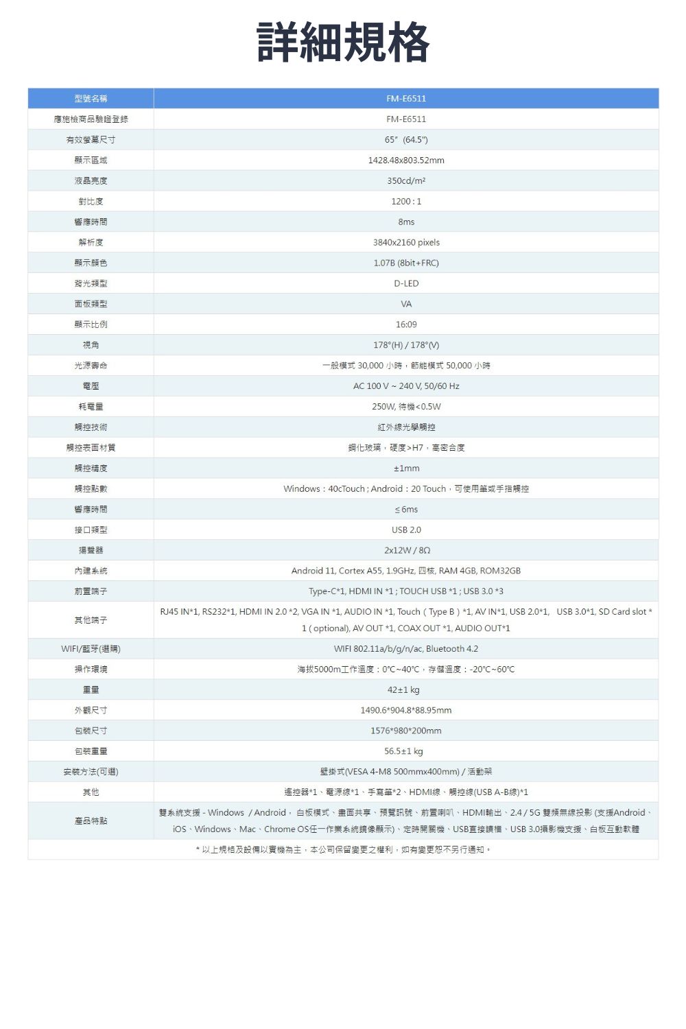 JECTOR FM-E6511 - 詳情2
