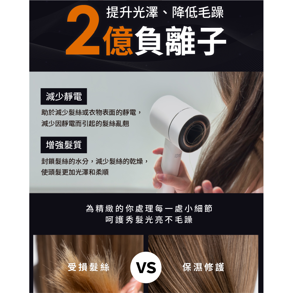 封鎖髮絲的水分,減少髮絲的乾燥,