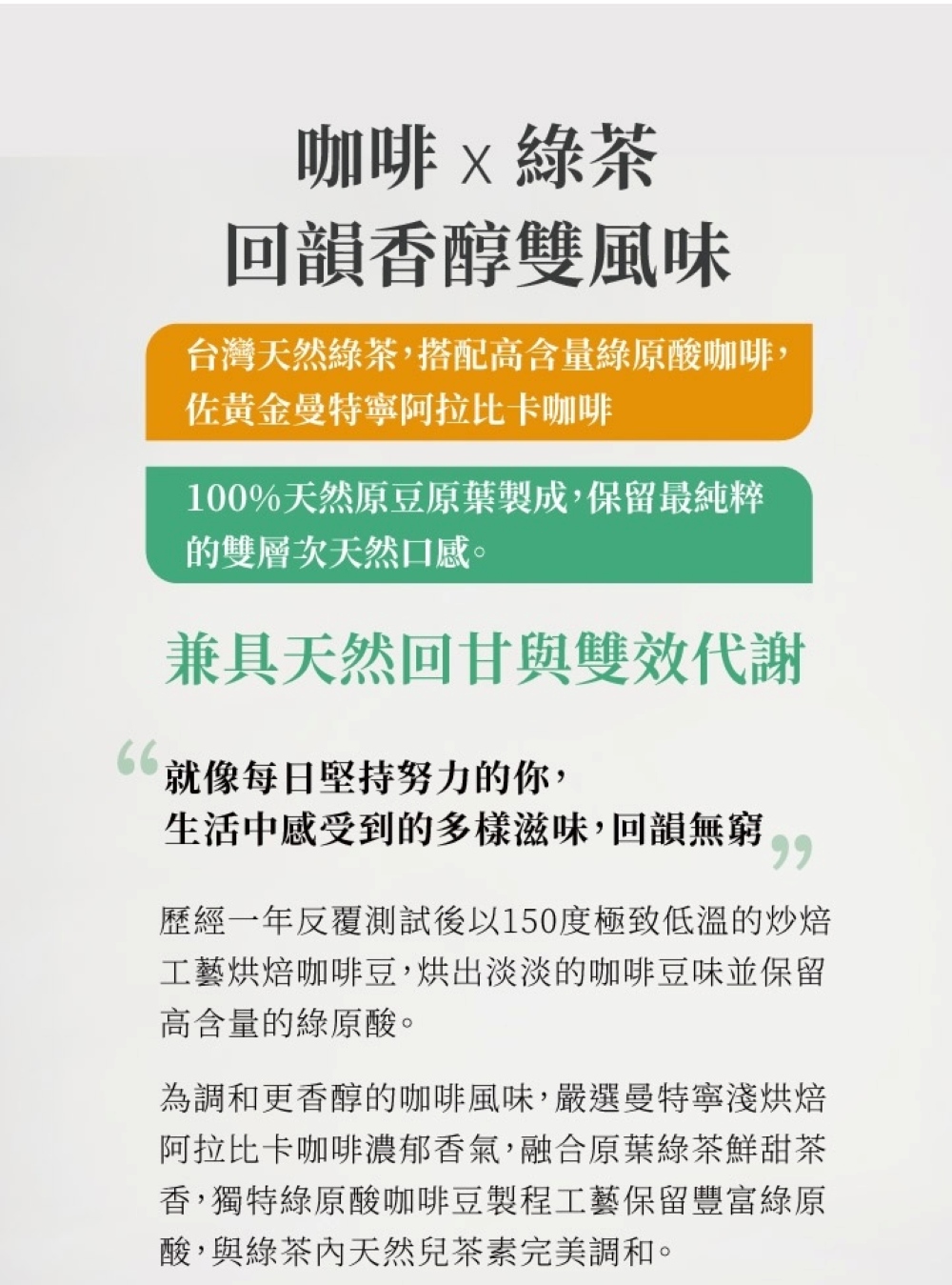歷經一年反覆測試後以150度極致低溫的炒焙