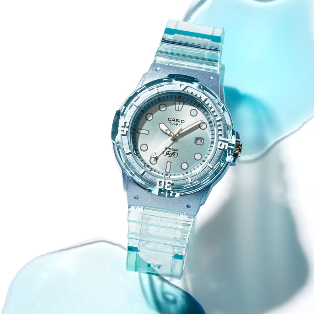 CASIO 卡西歐 卡西歐運動膠帶錶-果凍青(LRW-200