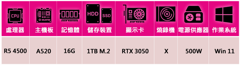 微星平台 R5六核GeForce RTX 3050 Win1