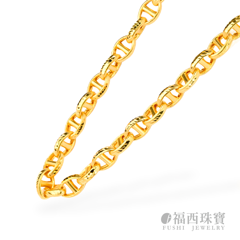 福西珠寶 黃金項鍊 豬鼻造型寬版男鍊 2尺套頭(金重：10.