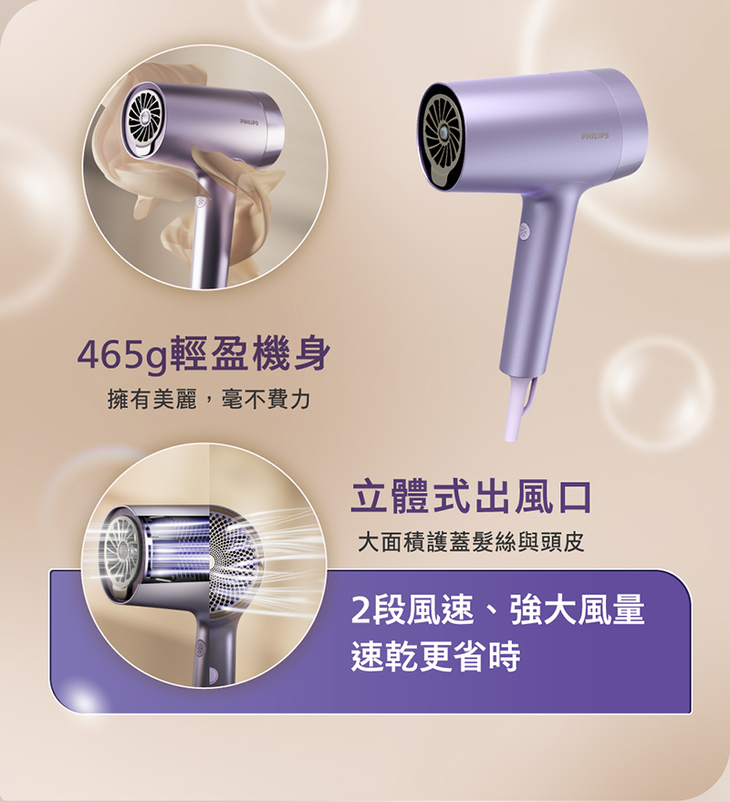 大面積護蓋髮絲與頭皮