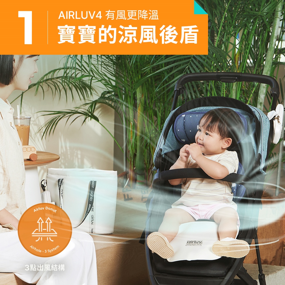 AIRLUV4 有風更降溫 寶寶的涼風後盾 3點出風結構 