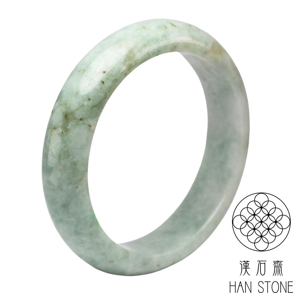 漢石齋 雙11 天然翡翠A貨 手鐲玉鐲 飄花種(手圍17.7