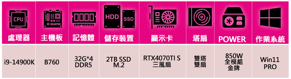 微星平台 i9二四核 RTX4070TI SUPER 3X 