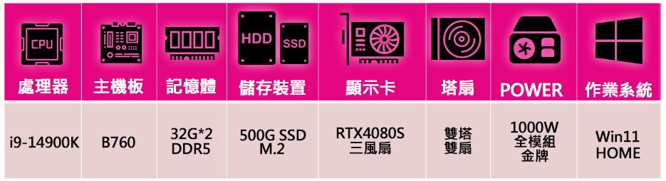 微星平台 i9二四核 RTX4080 SUPER G 白 W