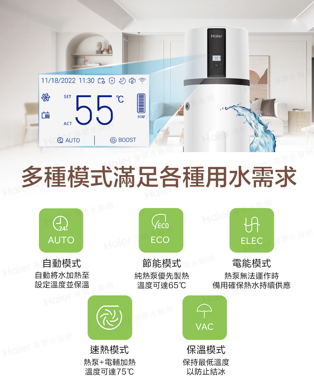多種模式滿足各種用水需求