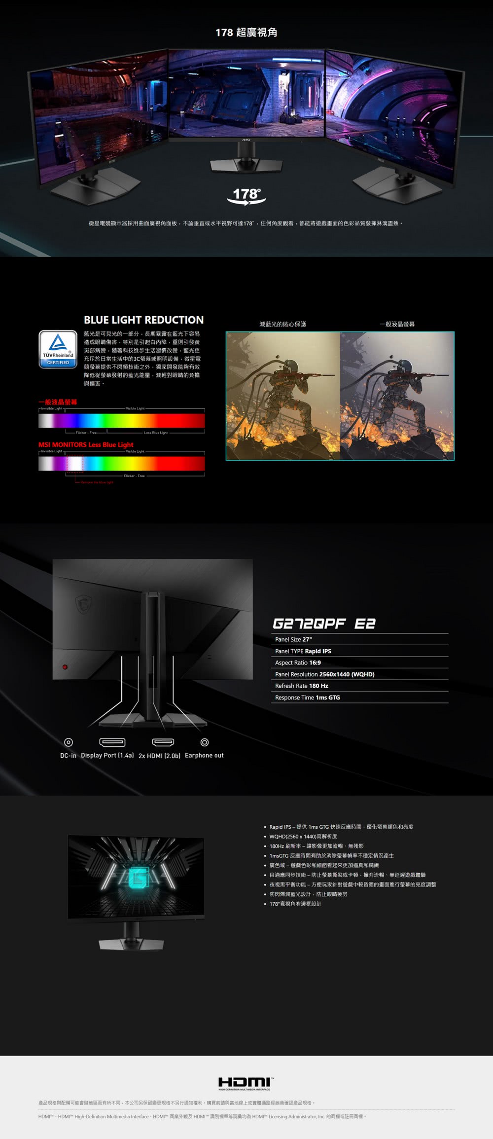 HDMI、HDMI HighDefinition Multimedia Interface, HDMI 商業外觀及HDMI 識別標章等詞彙均為 HDMI Licersing Administrator, Inc. 的商標或註冊商標。