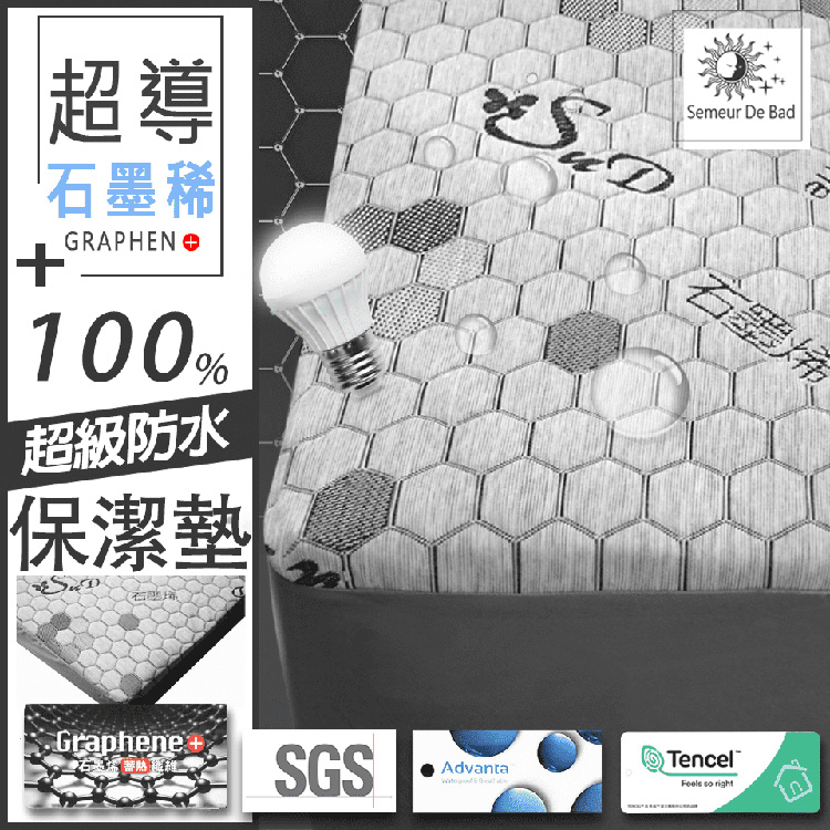 QIDINA 5吋 台灣製高品質超導石墨稀抗靜電防水保潔墊C