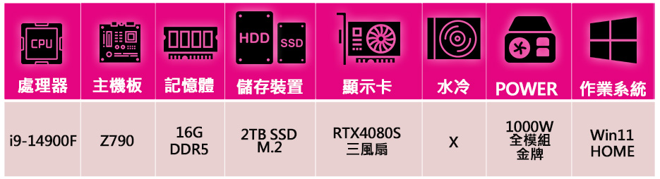 微星平台 i9二四核 RTX4080 SUPER G 白 W