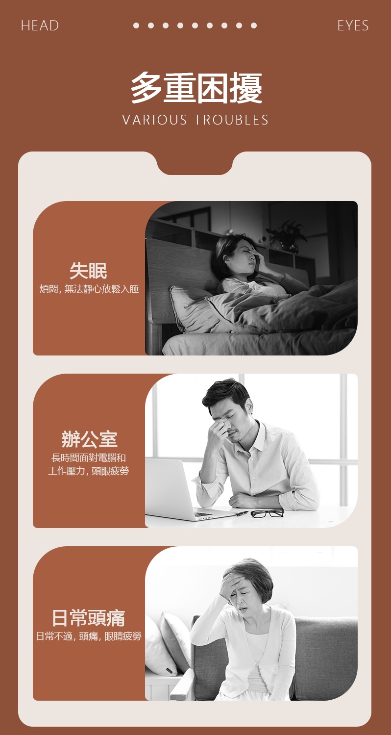 日常不適,頭痛,眼睛疲勞