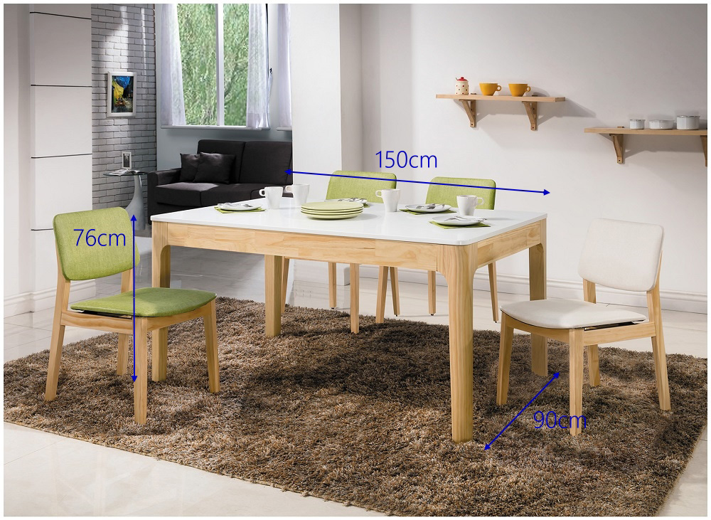 MUNA 家居 希芙雙色5尺全實木餐桌/A766/不含椅(桌