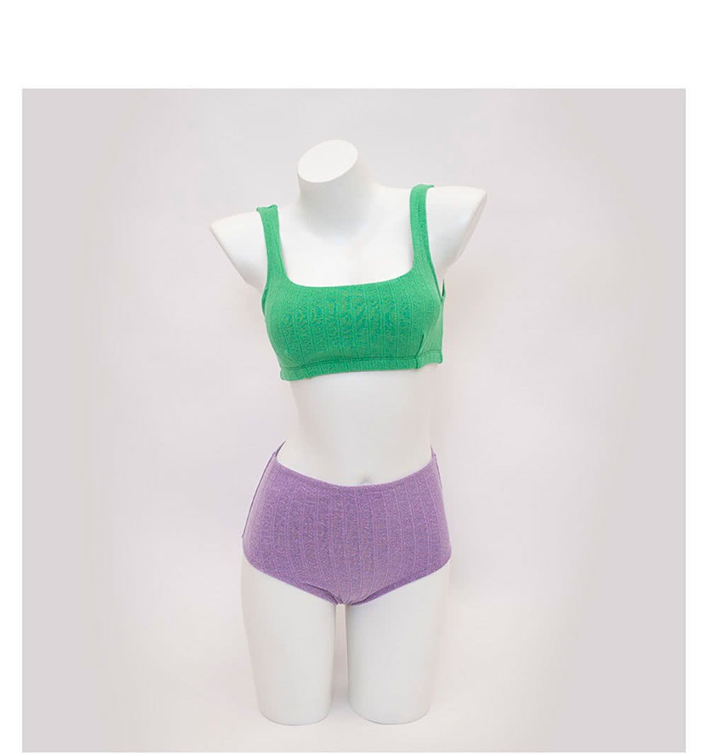 SeasonsBikini 正韓製吊帶超高兩件套泳衣 - 綠