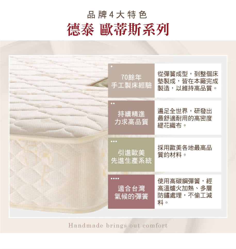 德泰 獨立筒 彈簧床上+下墊-特大7尺 推薦