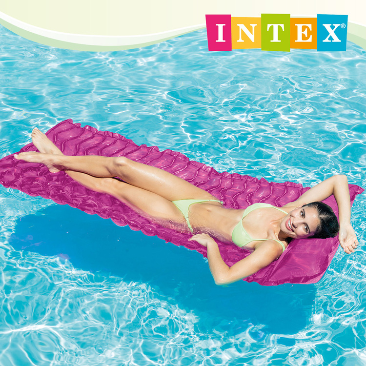 INTEX 充氣波浪墊/浮排/沙灘睡墊附頭枕設計229x86