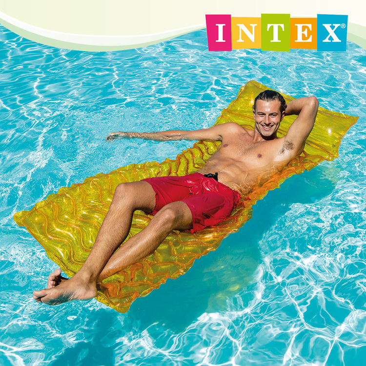 INTEX 充氣波浪墊/浮排/沙灘睡墊附頭枕設計229x86