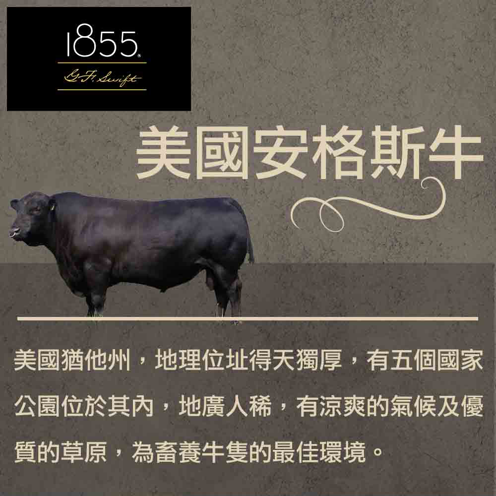 亞倫私廚 1855美國安格斯黑牛嫩肩牛排15片組(120g±
