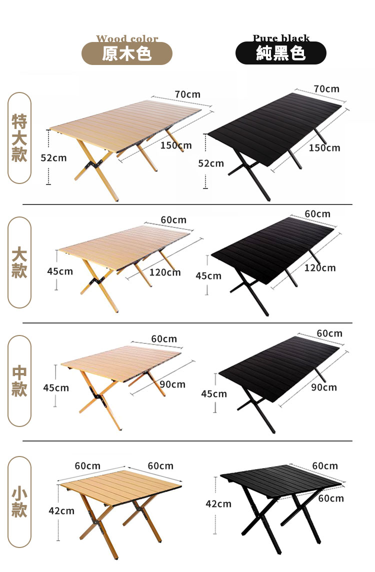 悠遊戶外 高碳鋼加厚折疊戶外露營桌 摺疊桌(特大 150*7