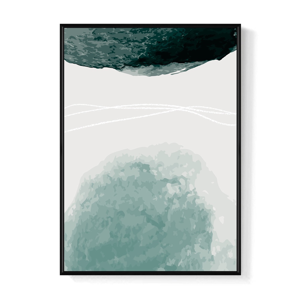 菠蘿選畫所 微藍泡沫IV - 42x60cm(藍色抽象掛畫/