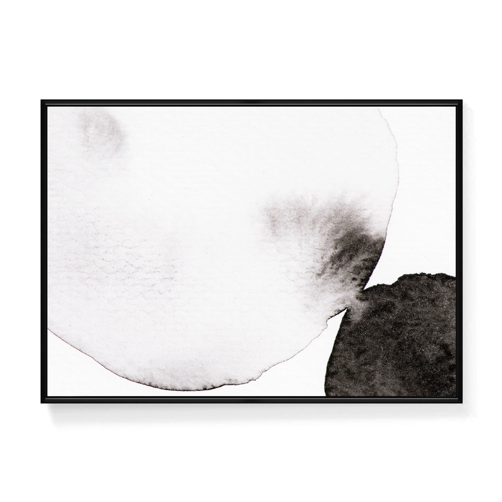 菠蘿選畫所 水墨點染 -70x100cm(黑白抽象掛畫/客廳