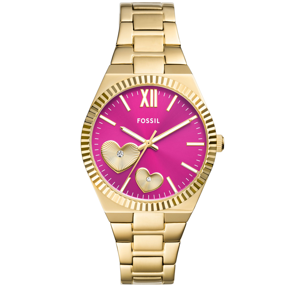 FOSSIL 公司貨 Scarlette 閃耀甜心不鏽鋼腕錶