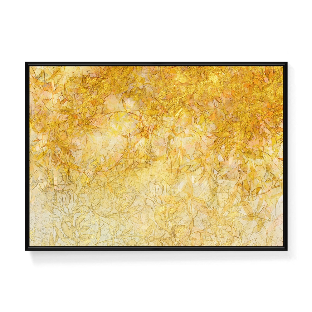 菠蘿選畫所 錯彩鏤金 - 50x70cm(金奢抽象掛畫/客廳