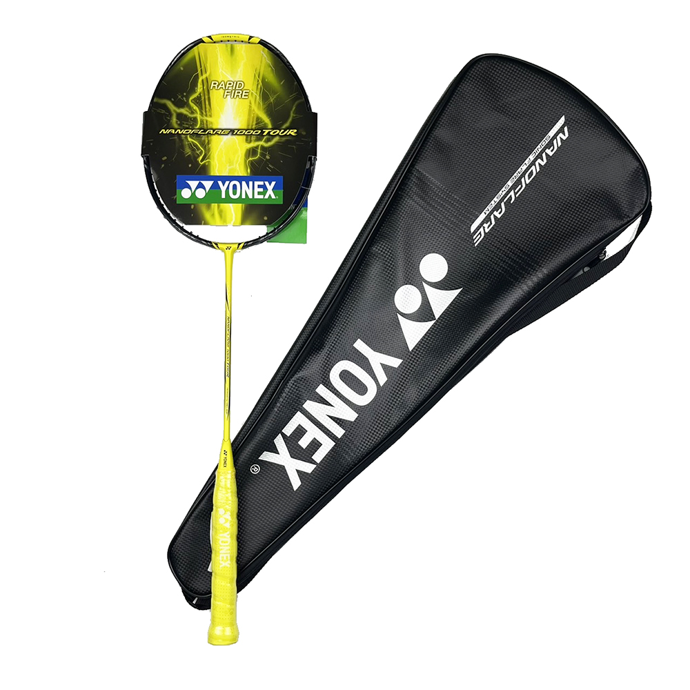 YONEX NF1000台灣製破風框羽球拍4U黑x黃(NF1