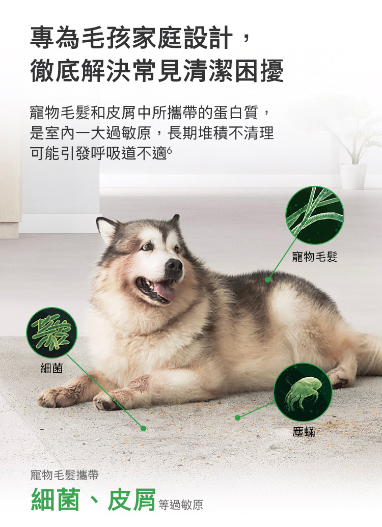 寵物毛髮和皮屑中所攜帶的蛋白質,